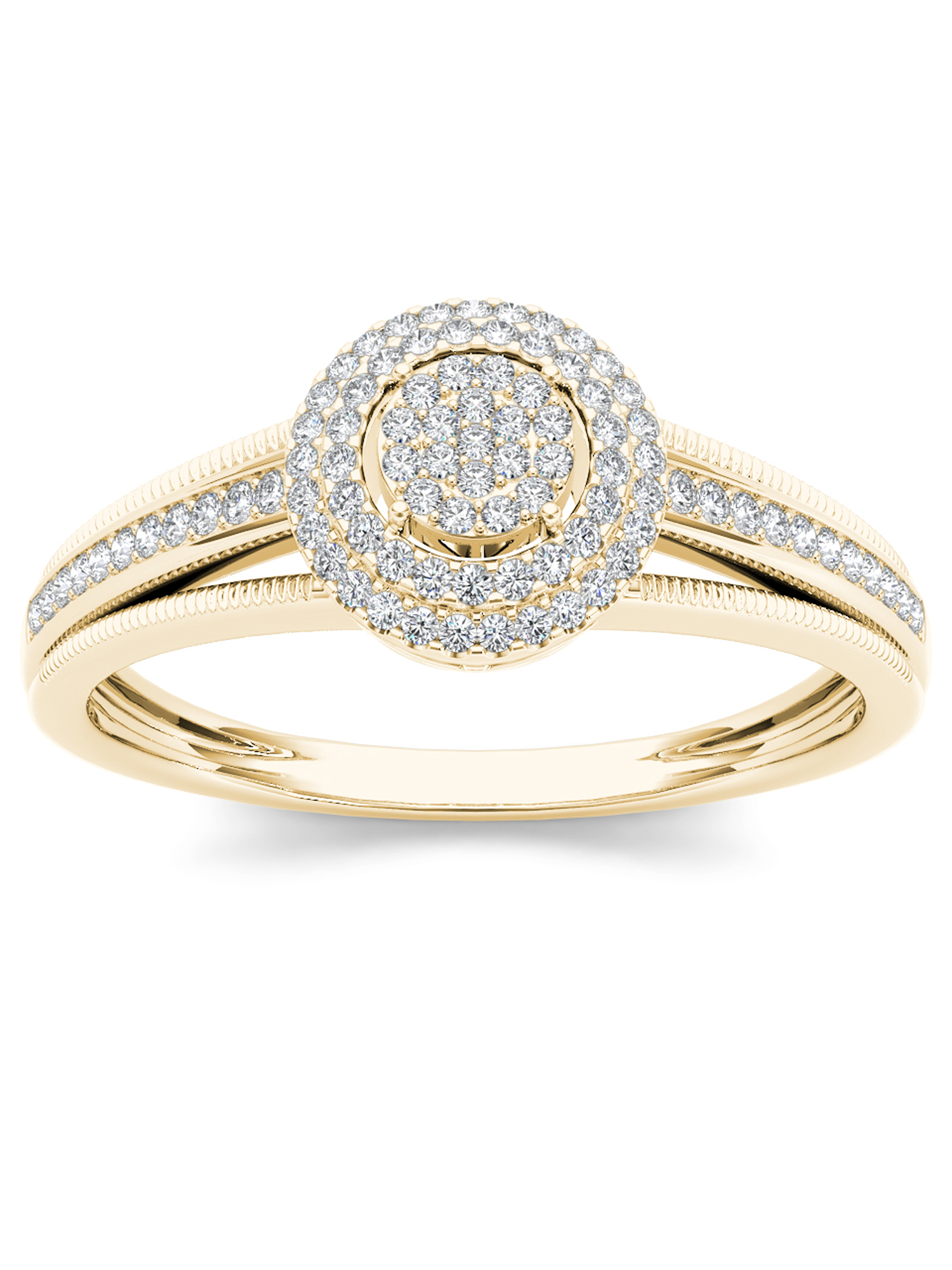 1/3 Carat T.W. Diamond Sterling Silver Engagement Ring - Walmart.com